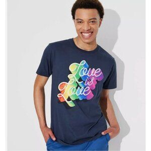 Love Is Love Rainbow T-Shirt XL 100% Cotton Crew Neck Short Sleeve Unisex
